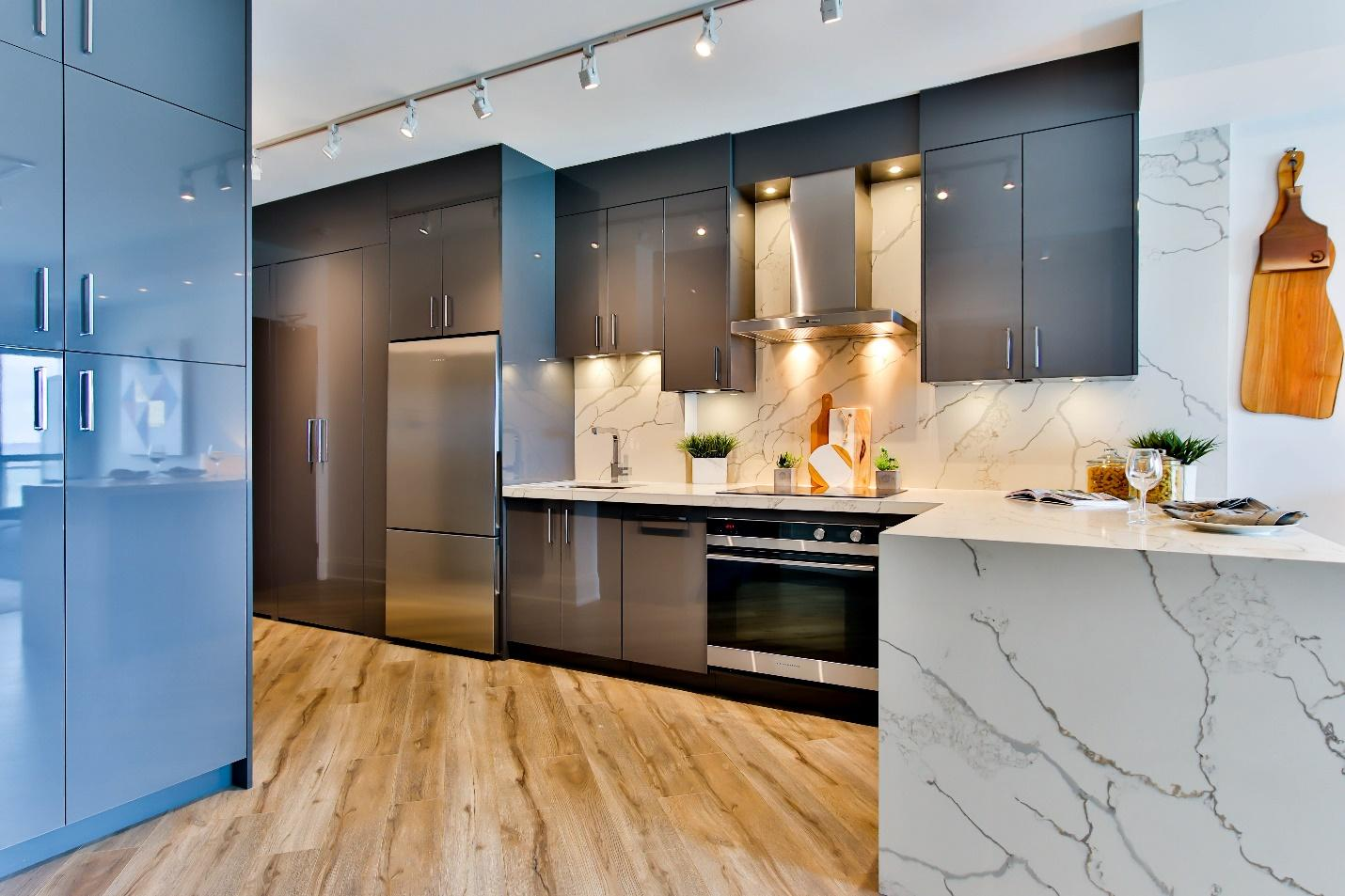 Kitchen upgrade with custom cabinet glass Dallas